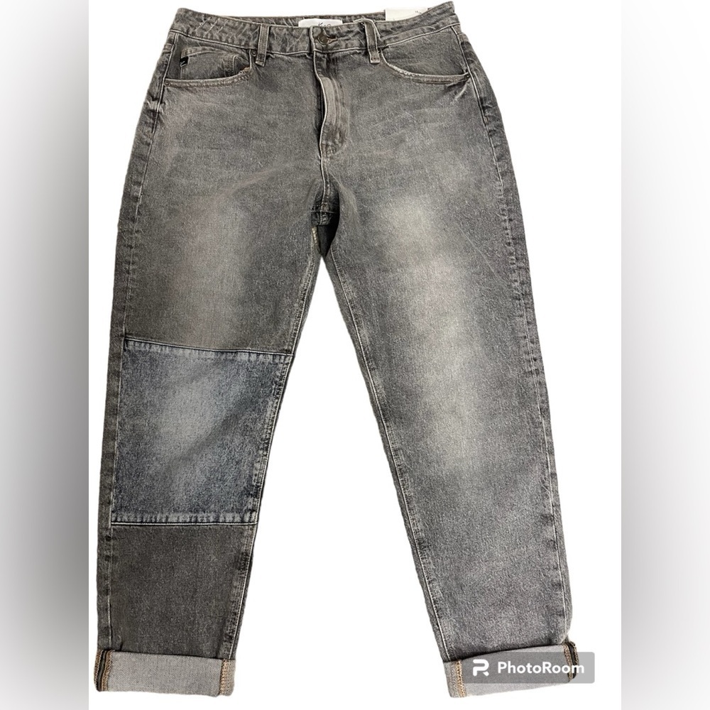 KanCan Frankie Mixed Denim High Rise Straight Leg Jeans size 29